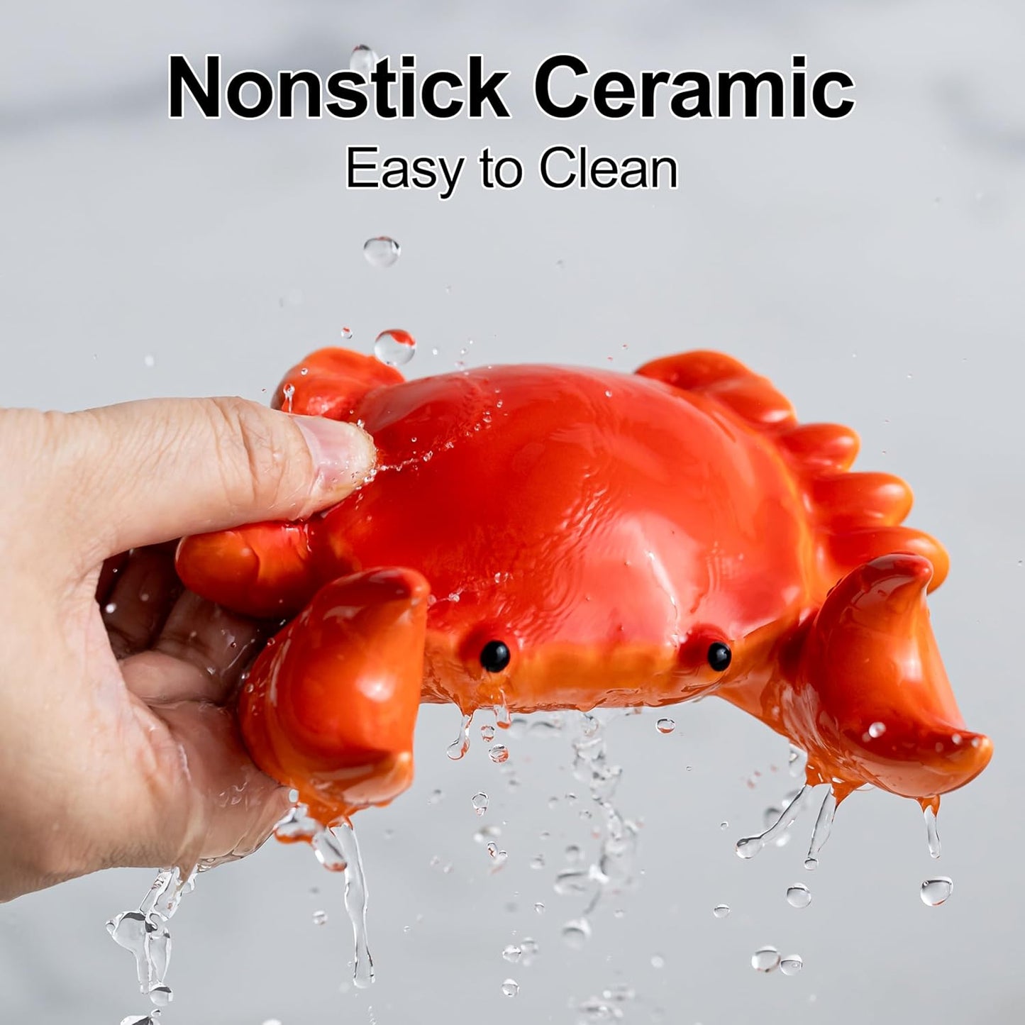 Creative Crab Ceramic Spoon Rest Cute Tabletop Holder for Coffee Spoons, Dessert Spoons, and Kitchen Utensils