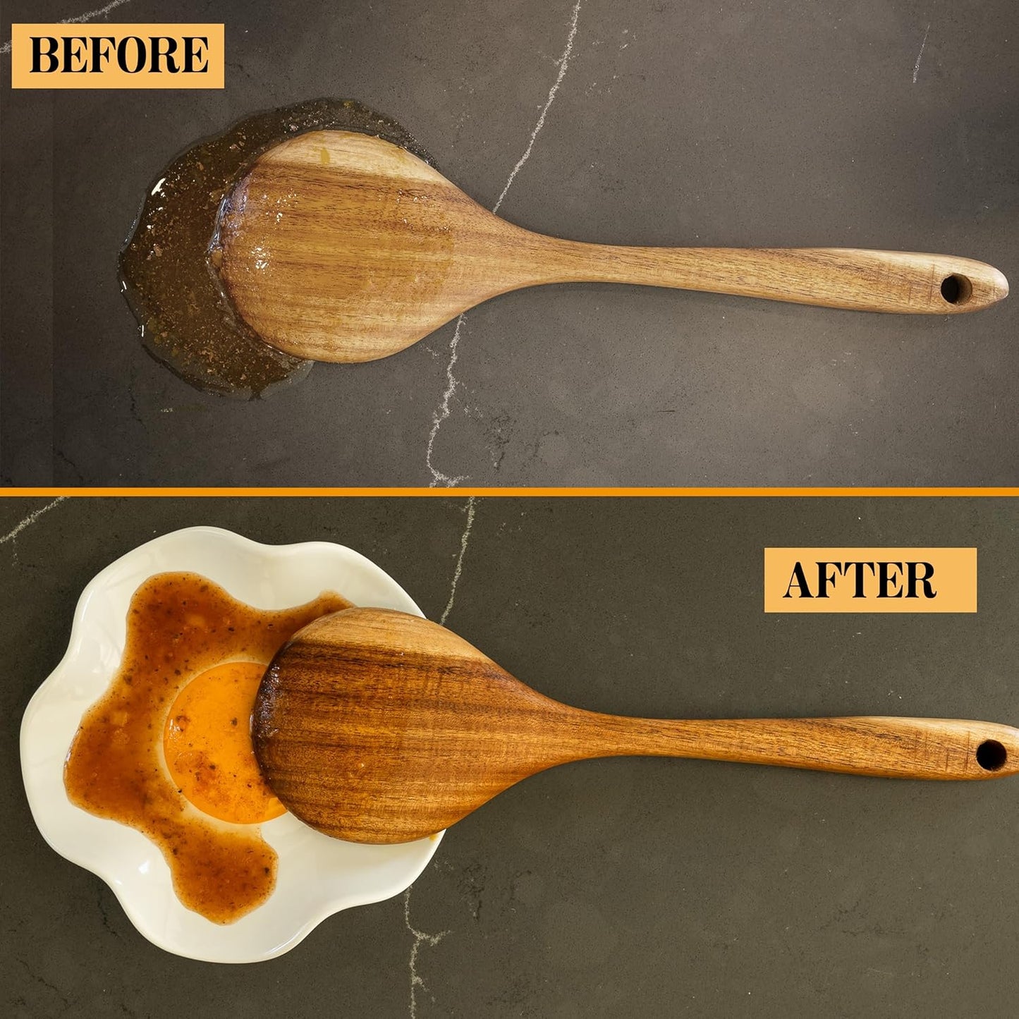 5.3 Inch Ceramic Spoon Rest with Fried Egg Design Creative Kitchen Utensil Holder & Multi-Purpose Plate
