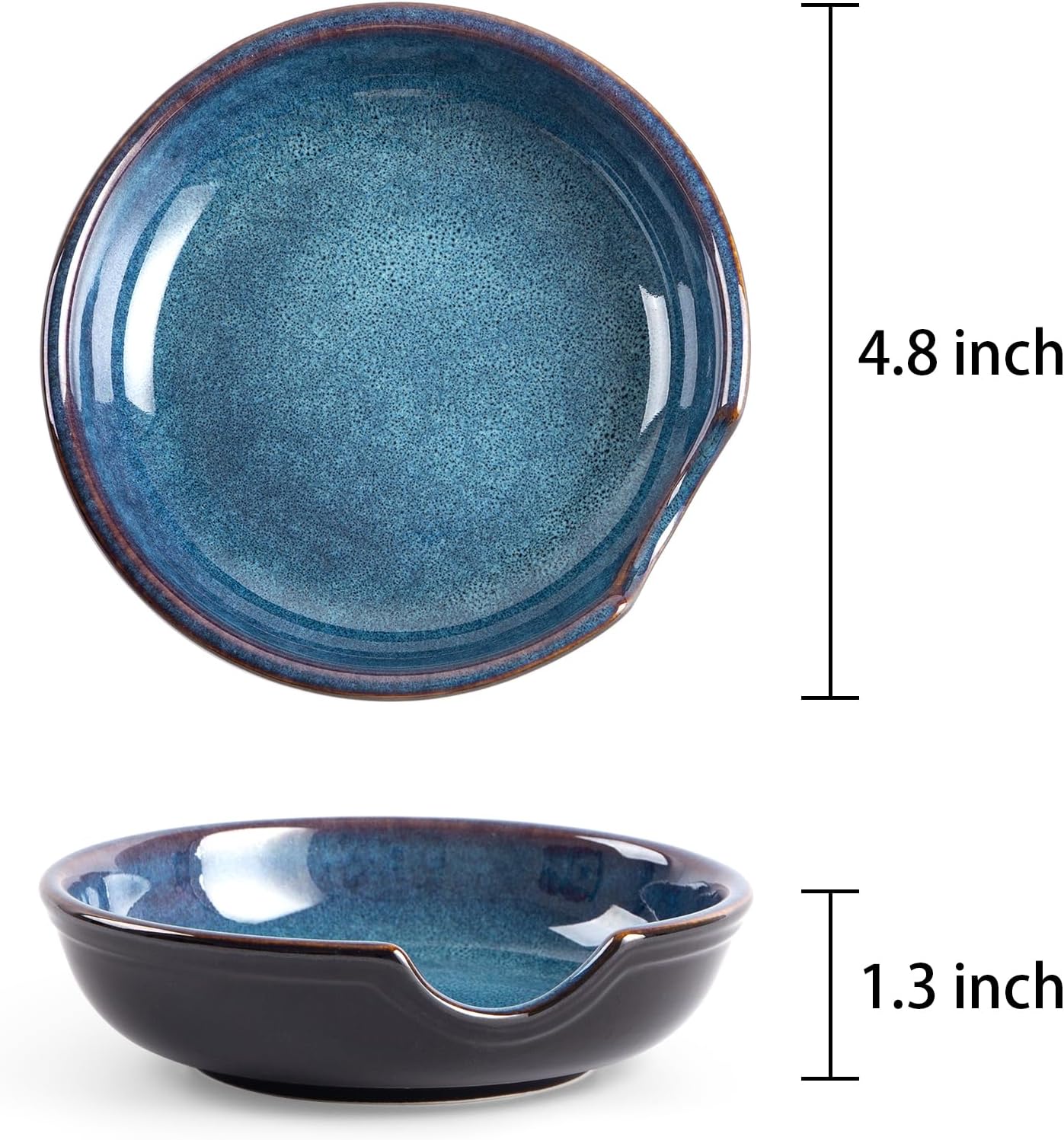 Round Ceramic Spoon Rest Kitchen and Dining Ladle Holder Creative Tableware Tray